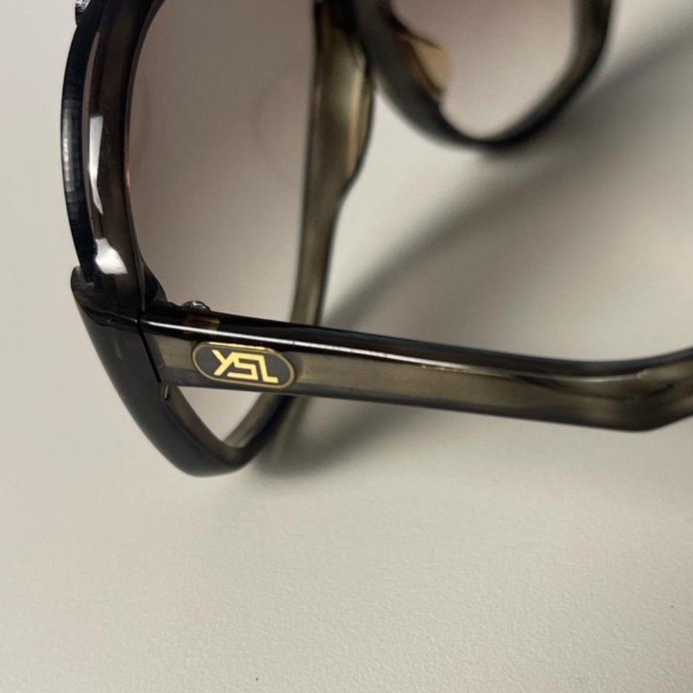 Yves Saint Laurent Vintage Aviator Sunglasses Tortoise Shell - Picture 4 of 8
